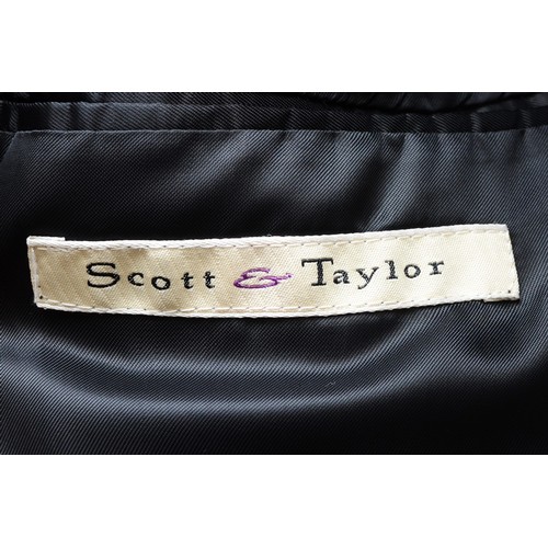 251 - Scott and Taylor men's overcoat, wool and cashmere, black size 42