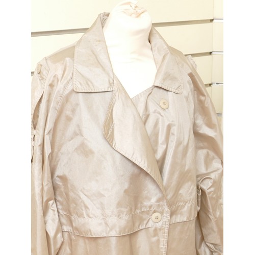 270 - C&A vintage mac/trench coat with belt, epaulettes to shoulders and cuffs, single breasted, beige, si... 