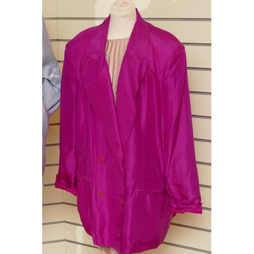 288 - Chamonix, quilted ski jacket, side pockets, polyester nylon, pink, size Large/L 97cm. Together with ... 