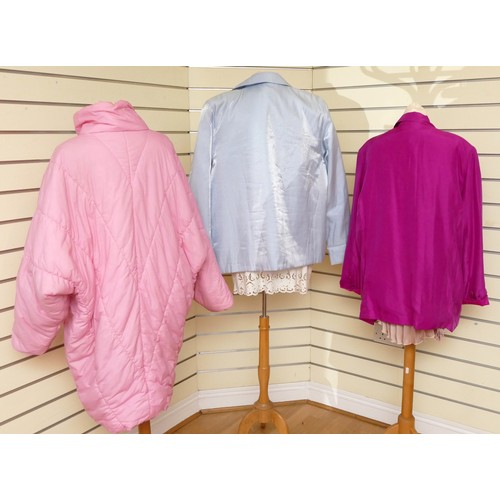 288 - Chamonix, quilted ski jacket, side pockets, polyester nylon, pink, size Large/L 97cm. Together with ... 