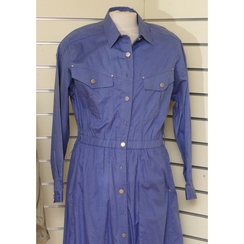 299 - 'Together' design cotton with stud fastenings, elasticated shirtdress, side pockets, long sleeved, b... 