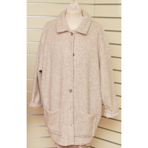 314 - Damart, unlined, fleece, fur feel, chest 65cm/L 76cm with a similar Unity, lined pink fleece button ... 