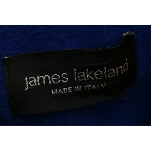 324 - Ladies James Lakeland, animal print lined, blue wool coat, size 10/12. Together with a New Collectio... 