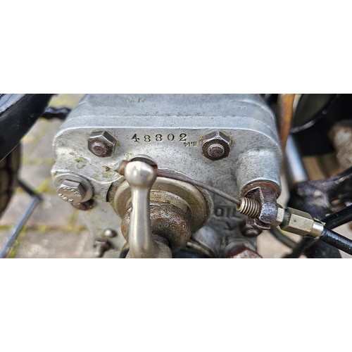 548 - 1923 Bradbury Blackburn Racing Model, 348cc. Registration number SV 8652 (non transferrable). Frame ... 