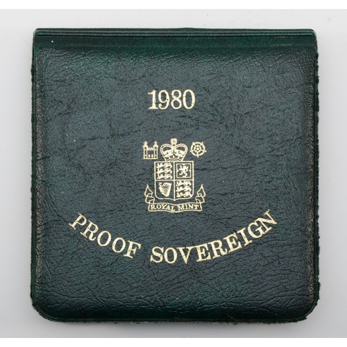 99 - Royal Mint, proof sovereign, 1980, case