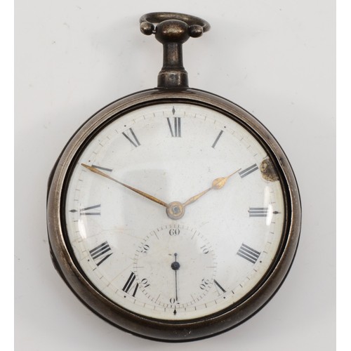 196 - Rob. Wood Jnr, Kent Road, retailed by Richard Lloyd, a silver pair cased fusee pocket watch, London ... 