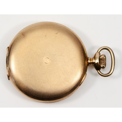 209 - Elgin, a gold plated keyless wind full hunter pocket watch, 7 jewel movement, numbered 17084174, eng... 