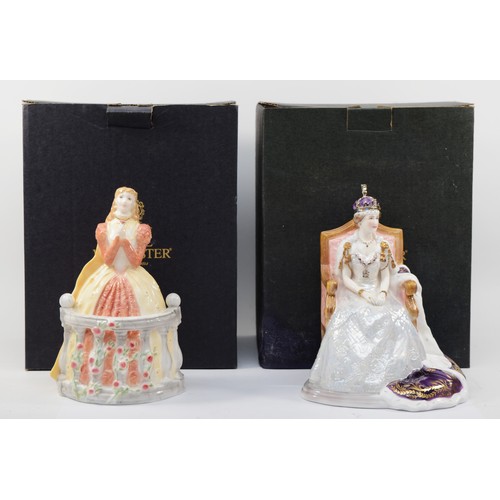 248 - Royal Worcester; two limited edition porcelain figures, Juliet and Queen Elizabeth II in Coronation ... 