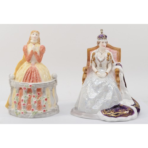 248 - Royal Worcester; two limited edition porcelain figures, Juliet and Queen Elizabeth II in Coronation ... 