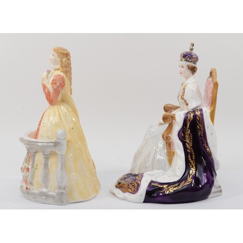 248 - Royal Worcester; two limited edition porcelain figures, Juliet and Queen Elizabeth II in Coronation ... 