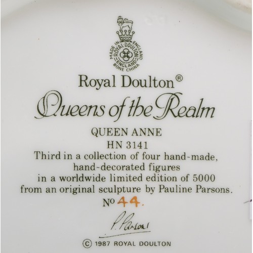 251 - Royal Doulton; four Queens of the Realm porcelain figures comprising of Mary Queen of Scots HN3142, ... 