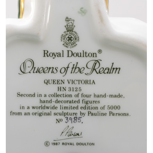 251 - Royal Doulton; four Queens of the Realm porcelain figures comprising of Mary Queen of Scots HN3142, ... 