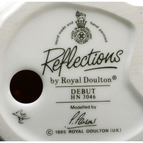 256 - Royal Doulton; five porcelain figures comprising of Reflections Debut HN3046 and Summer's Darling HN... 