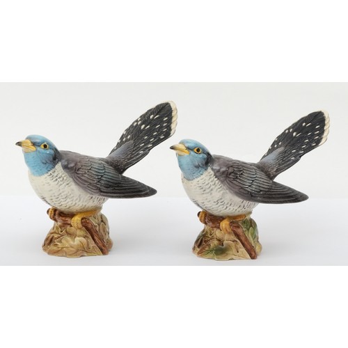 263 - A pair of Beswick Cuckoos, model number 2315, designed by Albert Hallam, issued 1970 - 1982, 12 cms