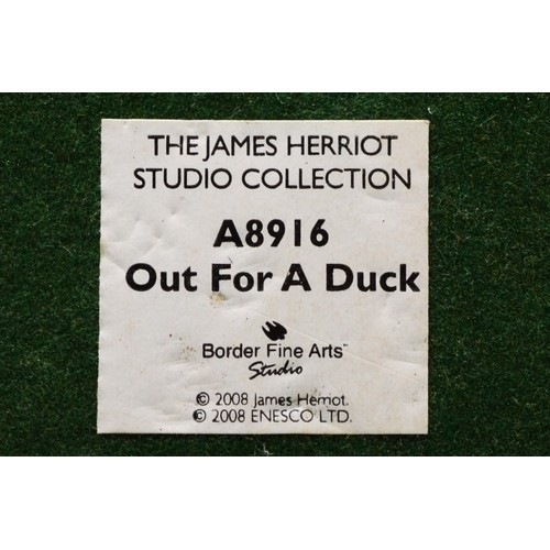 267 - Border Fine Art; two James Herriot figures Prize Blooms A0458 and Out for a Duck A8916 together with... 