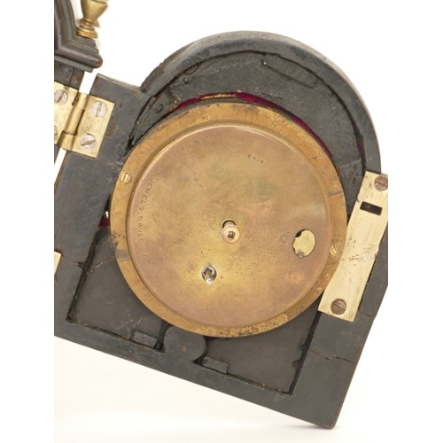 325 - John Walker, an ebonised dome topped mantle clock, the white dial with black Roman numerals, movemen... 