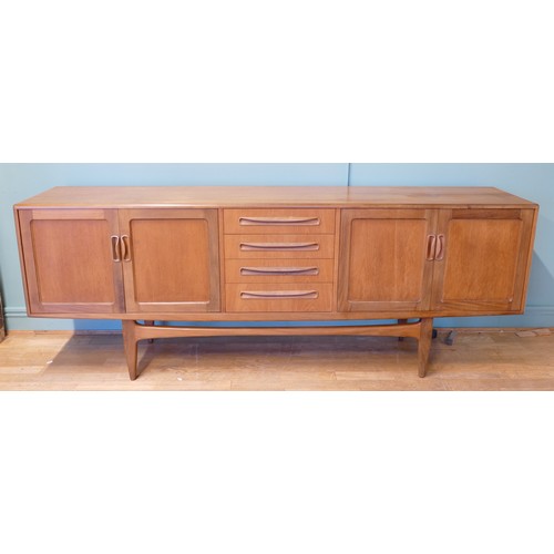 395 - G-Plan teak Fresco 'Long John' sideboard, designed by Victor Bramwell (V.B.) Wilkins, c.1968, having... 