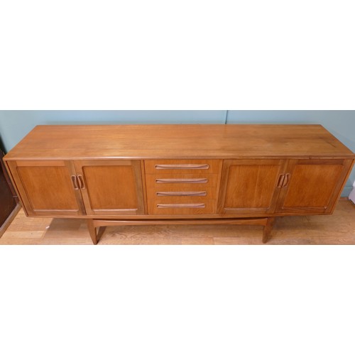 395 - G-Plan teak Fresco 'Long John' sideboard, designed by Victor Bramwell (V.B.) Wilkins, c.1968, having... 