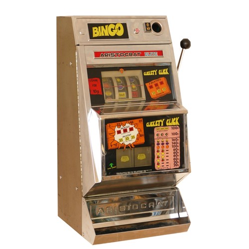 406 - Aristocrat Elite Bingo one arm bandit electromechanical three reel slot machine, serial number HT 40... 