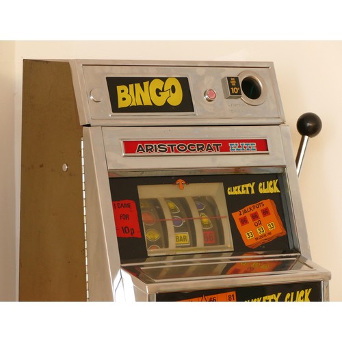 406 - Aristocrat Elite Bingo one arm bandit electromechanical three reel slot machine, serial number HT 40... 