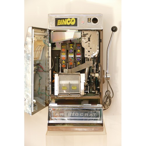 406 - Aristocrat Elite Bingo one arm bandit electromechanical three reel slot machine, serial number HT 40... 