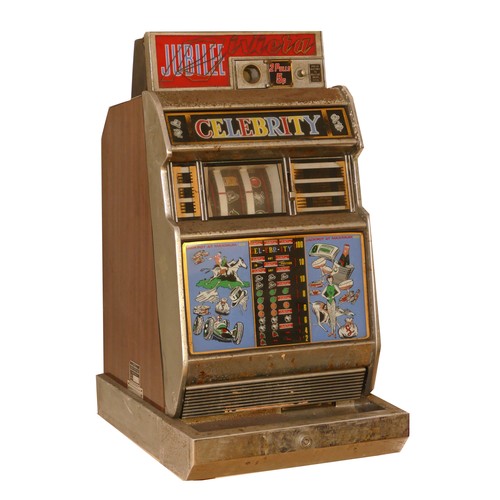 407 - Jubilee Riviera Celebrity one arm bandit electromechanical three reel slot machine, c.1955/60, 5p pl... 