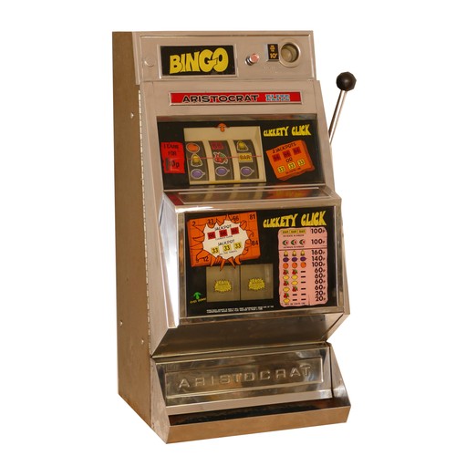 409 - Aristocrat Elite Bingo one arm  bandit electromechanical three reel slot machine, serial number HT 4... 