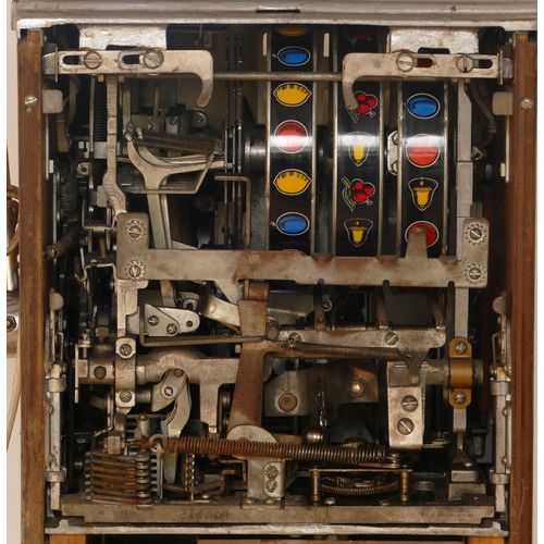 414 - Governor Tic Tac Toe by O. D. Jennings and Co., a one arm three reel bandit slot machine, c.1960's, ... 