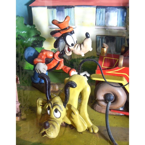 426 - Disney Car Scene Display, by Pytram Ltd of New Malden, Surrey, c.1936/38, a laminated cellulose fibr... 