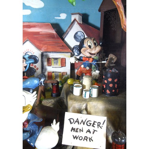 427 - Disney Danger Men At Work Scene Display, by Pytram Ltd of New Malden, Surrey, c.1936/38, a laminated... 