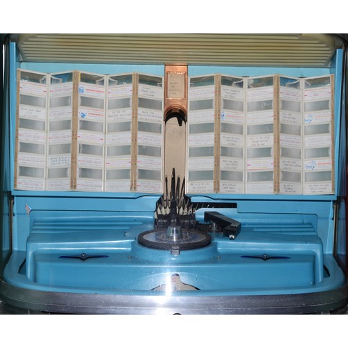 436 - c.1960 BAL-AMi Super 100 jukebox, serial number 100101, 250 volts, with pale blue beck, playing 50 x... 