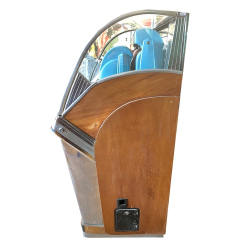 437 - c.1953 Seeburg HF100G jukebox, with pale blue deck, playing 50 x 45's, to play 100 selections, recen... 