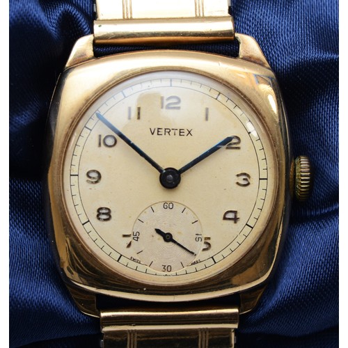 211 - A 9ct gold manual wind gentleman's presentation wristwatch,Birmingham 1951, 15 jewel movement, prese... 