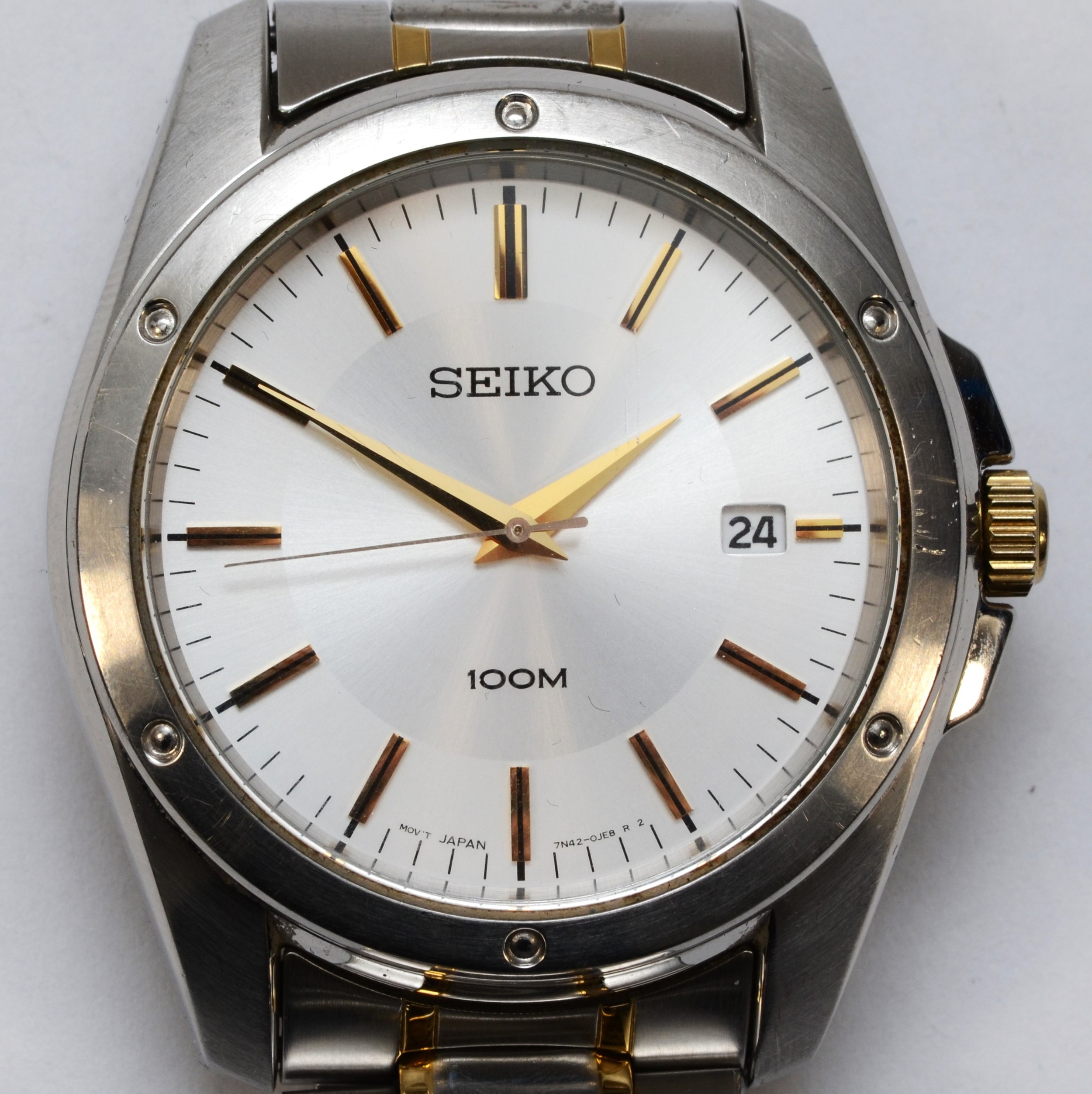 Seiko, a stainless steel quartz date gentleman's wristwatch, ref ...