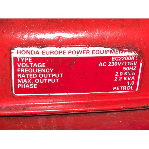 15 - A Honda 5.5 petrol generator, model GX160.