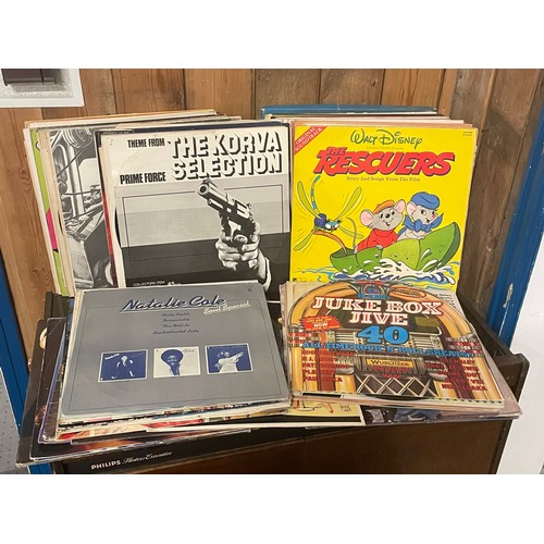 62 - Various 1960s and 1970s LPs include the Monkees together with a 20th century mahogany cased set of c... 