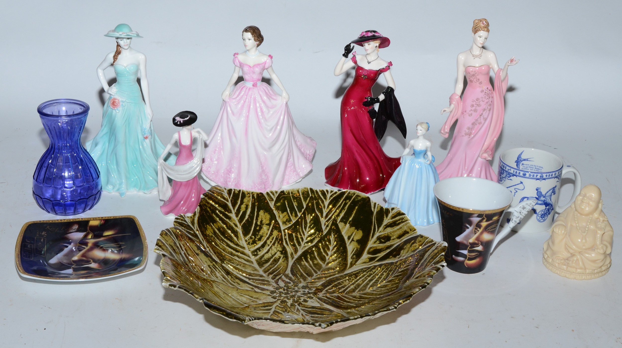 A group of figurines to include Royal Worcester Serena, COA, CW325 ...