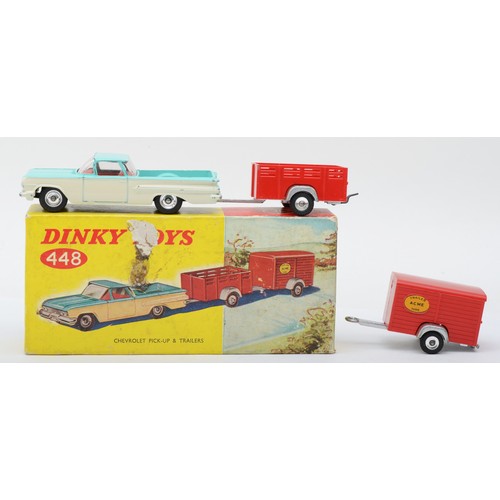 130 - Dinky Toys - A boxed Dinky 448 Chevrolet Pick-Up & Trailers, made in England by Meccano.