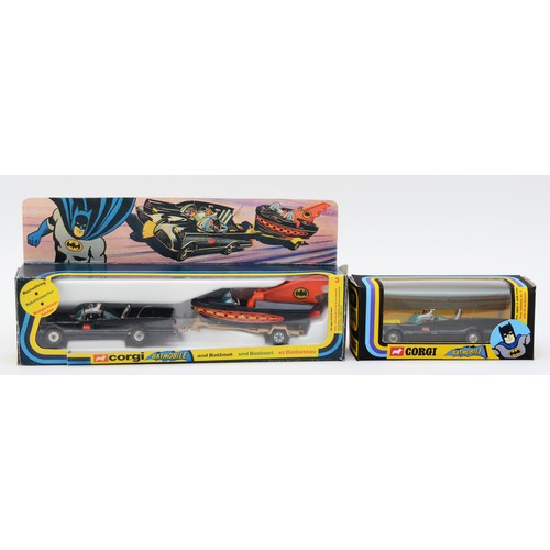 Corgi Toys; A 267 Batmobile, gloss black body blue windscreens, red ...