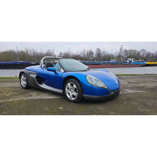 1997 Renault Sport Spider, 1998cc. Registration number P25 OPO. VIN number VMKAF0H0516077070. Engine number C000540.
Sold with the V5C, Failed MOT certificate, copy of the MOt history from 2006, large history/service folder and keys.
Unveiled in prototype guise at the 1995 Geneva Motor Show before entering production later that same year the notably aerodynamic and lightweight newcomer made extensive use of aluminium and is powered by a mid-mounted 150hp 2.0-litre 16-valve engine from the delicious Clio Williams and, with just 920kg of car to haul around, its performance was suitably lively - 0 to 60mph in 6.5 seconds, and an eventual, and very windy, top speed of 131mph. It has a five-speed manual gearbox driving the rear wheels, an industrial-strength, extruded aluminium chassis, a composite body with scissor doors and double wishbones all round. 
This car was subject to a Pistonheads review; https://www.pistonheads.com/news/ph-carpool/ph-carpool-renault-sport-spider/23627.
OPO is one of only 200 RHD examples produced, and was bought by our vendor for his private collection in 2017 at auction and has been dry stored ever since. A fresh battery has been fitted and it fired up straight away. 
There are 10 stamps in the service book, the cambelt was changed in 2016. The history folder includes the original purchase receipt, old service receipts, MOT's and other related paperwork. The current mileage is 31,380.
The MOT failure lists one windscreen washer jet blocked, carbon monoxide level too high, this is due to small holes in the smaller of the two silencer boxes, lambda reading, see previous, nearside rear lower suspension arm corroded (the one on the offside has already been replaced). Advisories all four tyres are close to legal limits, steer has slight free play at steering wheel.