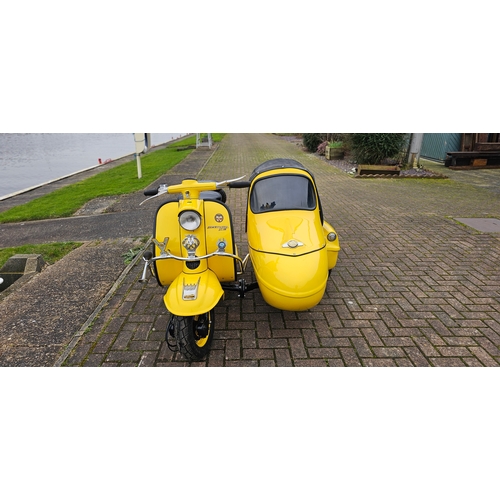 507 - 1959 Lambretta Li 150 with Swallow sidecar. Registration BAS 785 (non transferrable). Frame number 1... 