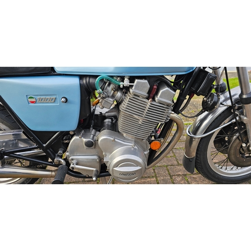 569 - 1977 Laverda 3C, 981cc. Registration number UWX 300R. Frame number 5041. Engine 5041.
Sold with the ... 