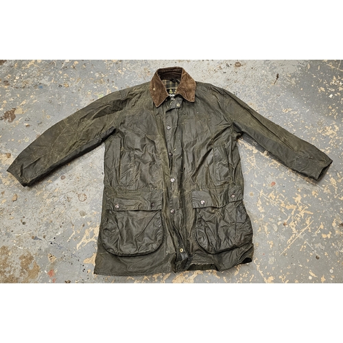 48 - Barbour, a Border wax jacket, size 102cm 40