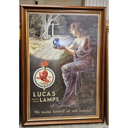 70 - Lucas Lamps, a reproduction print, 66 x 46cm, Rudge and Isle of Man TT (3)