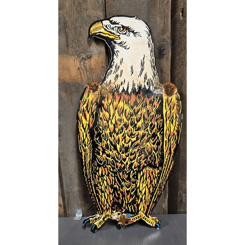 72 - A Bald Eagle single sided vitreous enamel advertising sign, 42cm.