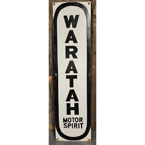 75 - A reproduction Warath Motor Oil single sided vitreous enamel advertising sign, 87 x 23cm