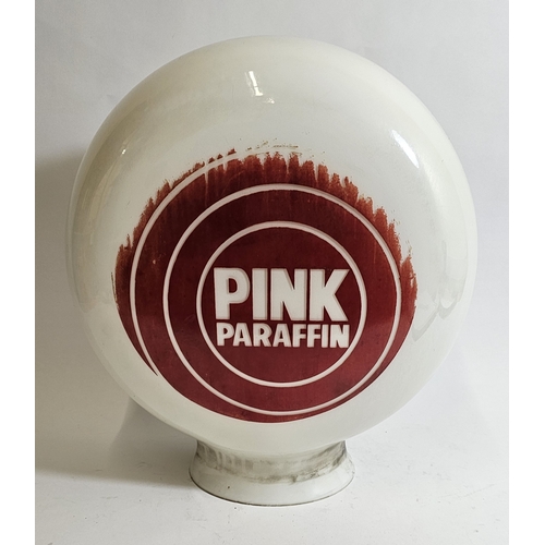 135 - A Pink Paraffin glass globe by Hailware, 40cm