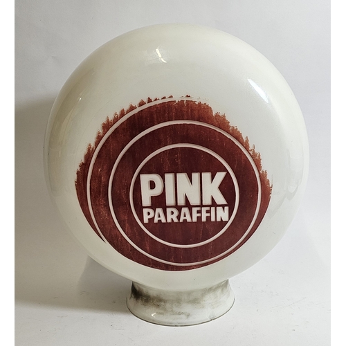 135 - A Pink Paraffin glass globe by Hailware, 40cm