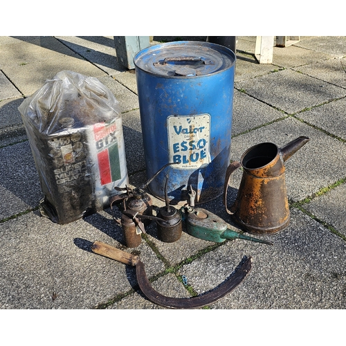 137 - An Esso Blue paraffin container and other automobilia