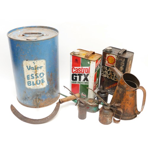 137 - An Esso Blue paraffin container and other automobilia